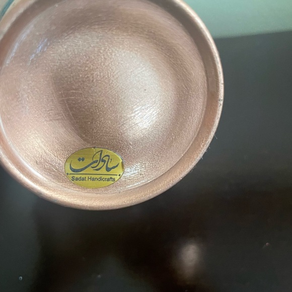 Persian Hand painted Copper Vase - Picture 4 of 8